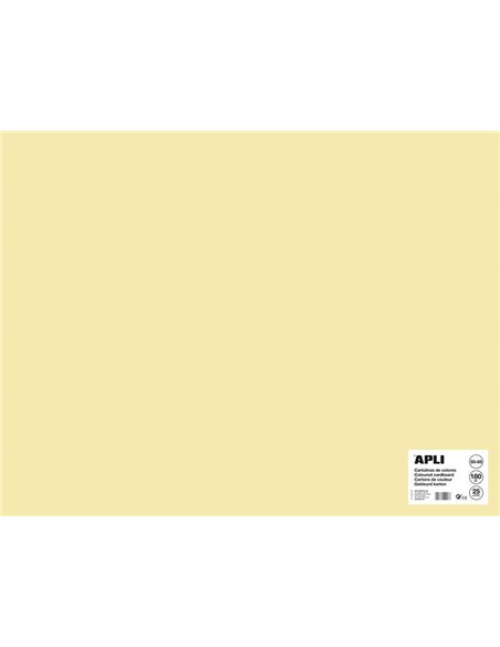 Apli Cartulina Vainilla 50 x 65mm 170g 25 Feuilles