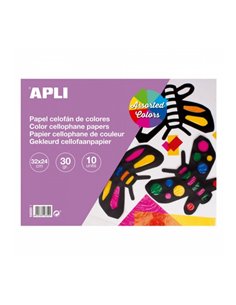 Apli Bloc de Papier Celofan - Idéal Pour Manualidades et Scrapbooking - Couleurs assorties