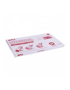 Apli Boîte de 25 Fundas Transparentes de PVC Avec Solapa Autoajustable - Adaptables Sans Corte - Adhésif Eco-Friendly