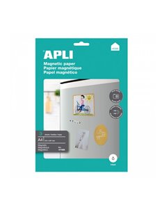 Apli Pack de 3 Feuilles de Papier Magnetico A4 - 650gr - Adapté Pour Impresoras Inkjet - Facile de Usar - Idéal Pour Imagenes Pe