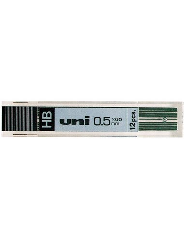 Uni-ball UL-1405 Pack de 12 Minas 0.5mm HB - Couleur Grafito