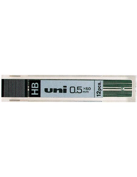 Uni-ball UL-1405 Pack de 12 Minas 0.5mm HB - Couleur Grafito