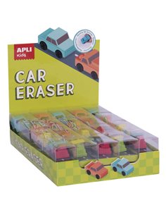 Apli Goma de Borrar Coche Modelos Assortis - Forma de Coche Que Sirve Pour Borrar et Jugar - Modelos de Coche, Camion et Dos Exc