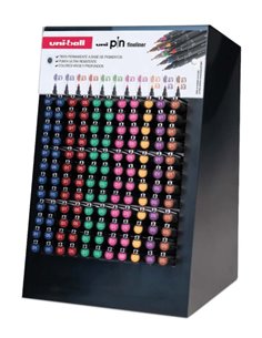 Uni-ball PIN Présentoir Avec 168 Feutres de Couleurs et Calibrados Assortis - Pointe Poliacetal - Encre Pigmentada Résistant à l