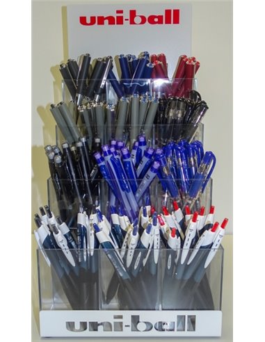 Uni-ball Présentoir de 144 Articulos de Escritura Assorti - Gamas Variadas - Couleur Assorti