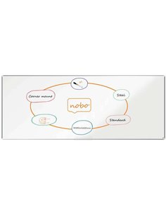 Nobo Premium Plus Tableau Magnetica de Acier Lacado 3000x1200mm - Montaje en Esquinas - Blanc