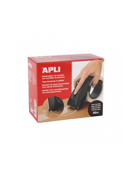 Apli Dispensador de Precinto Multifuncional - Cuchilla Incorporada - Design Ergonomique - Material ABS de Haute qualité - Robust