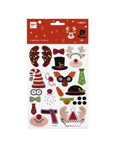 Apli Sac Avec 35 Pegatinas Navideñas Modelo Construccion Navidad - Adhésif permanent - Motivos Navideños