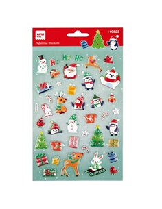 Apli Sac Avec 40 Pegatinas Navideñas Modelo Papa Noel Adviento - Adhésif permanent - Motivos Navideños
