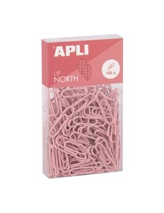 Apli Up North Pack Avec 140 Clips de Metal 28mm - Couleur Rose