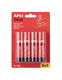 Apli Pack Avec 4 Barras de Pegamento 10g - Facile Aplicacion - Séchage rapide - Transparent