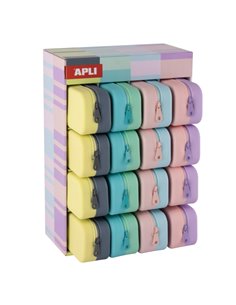 Apli Nordik Bicolor Présentoir de 16 Estuches de Silicona Rectangulares Bicolor - Fermeture éclair Déperlant al Eau - Dimensions