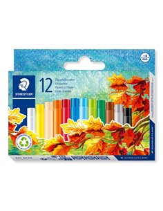 Staedtler Noris 241 Pack de 12 Ceras Blandas - Diametro 8mm - Resistencia à la Rotura - Couleurs assorties