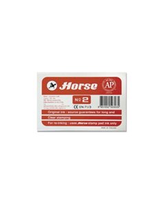 Horse Tampon Metalico Nº2 - Facile de Recargar - Résistant et durable - Couleur Rouge