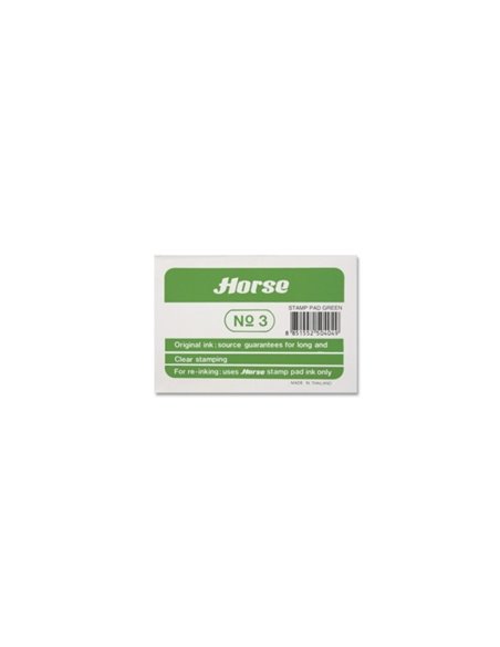Horse Tampon Metalico Nº3 - Facile de Recargar - Résistant et durable - Couleur Vert