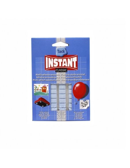 Instant Tack Classic Pack de Masilla Adhesiva 50gr - Pour Pegar Sobre la Mayoria de Superficies - Couleur Bleu