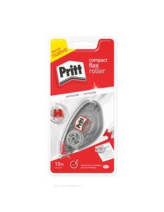 Pritt Roller Compact Flex Ruban Correctora 4,2mmx10m - Pointe Flexible - Correcion Doux et Limpia - Correccion en dos Sentidos