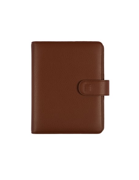 Finocam Open Leo Agenda Organizador - Annuel 2026 - Format 500 - 165x43x210mm - 1 Dia Par Pagina - Couleur Marron