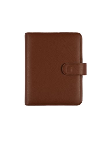 Finocam Open Leo Agenda Organizador en Catalan - Annuel 2026 - Format 500 - 165x43x210mm - 1 Dia Par Pagina - Couleur Marron