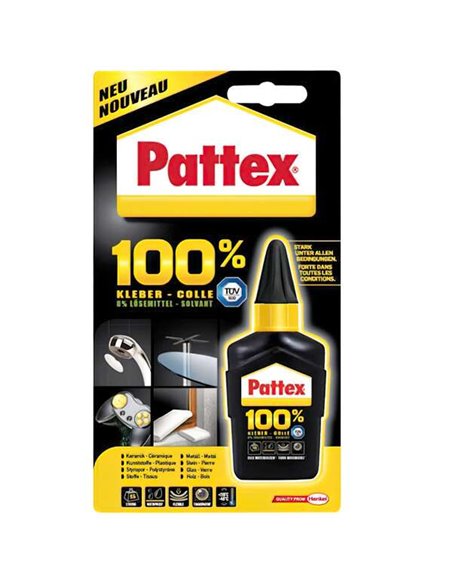 Pattex 100% Adhésif Versatil - 50gr - 100% Ingredientes Activos - 0% Disolventes - Fuerte en Cualquier Condicion