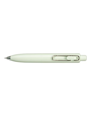Uni-ball One P Stylo à bille Retractil Avec Pointe Fina 0.5mm - Agarre Doux et Comodo - Encre Couleur Noir - Corps de Couleur Ve