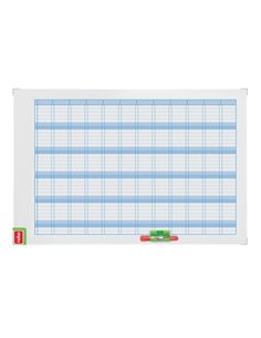 Nobo Performance Planificador Annuel de Tableau Magnetica 720x50x1030mm - Comprend Kit de Planificacion de Imanes