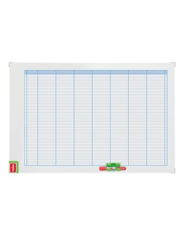 Nobo Performance Planificador Semanal de Tableau Magnetica 710x50x1030mm - Comprend Kit de Planificacion de Imanes