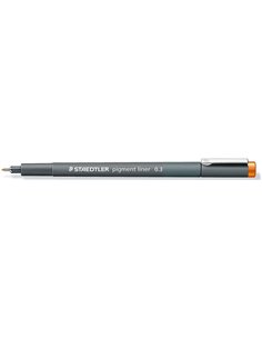 Staedtler Pigment Liner 308 Feutre Calibrado - Trait 0.3mm - Séchage rapide - Couleur Orange