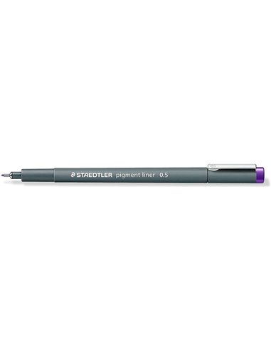 Staedtler Pigment Liner 308 Feutre Calibrado - Trait 0.5mm - Séchage rapide - Couleur Violet