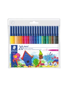 Staedtler Noris 326 Feutre de Pointe de Fina - Résistant à la Presion - Encre Base de Eau - Couleurs assorties