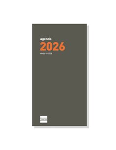 Finocam P497 Recambio Pour Agenda Plana - Annuel 2026 - Format Pl4 - 80x150x3mm - Mes Vista - Couleur Vert Foncé