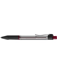 Faber-Castell Beyond Gel Stylo à bille Retractil - Pointe 0.7mm - Trait de 0.4mm - Grip de Agarre - Encre Gel Roja