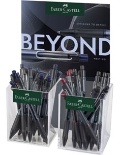 Faber-Castell Beyond Gel Présentoir Avec 24 Boligrafos Retractiles - Pointe 0.7mm - Trait de 0.4mm - Grip de Agarre - Couleurs a