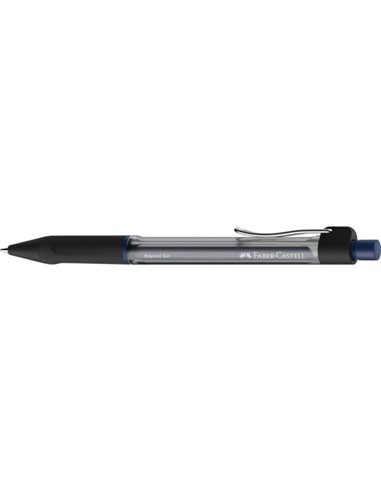 Faber-Castell Beyond Gel Stylo à bille Retractil - Pointe 0.7mm - Trait de 0.4mm - Grip de Agarre - Encre Gel Bleu