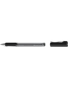 Faber-Castell Beyond Gel Broad Stylo à bille Avec Capuchon - Pointe 1mm - Trait de 0.6mm - Grip de Agarre - Encre Gel Negra