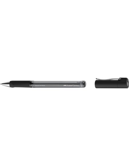 Faber-Castell Beyond Gel Broad Stylo à bille Avec Capuchon - Pointe 1mm - Trait de 0.6mm - Grip de Agarre - Encre Gel Negra