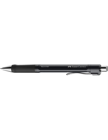 Faber-Castell Beyond Ball Stylo à bille Retractil - Pointe 1mm - Trait de 0.5mm - Grip de Agarre - Encre Negra - Couleur du Corp
