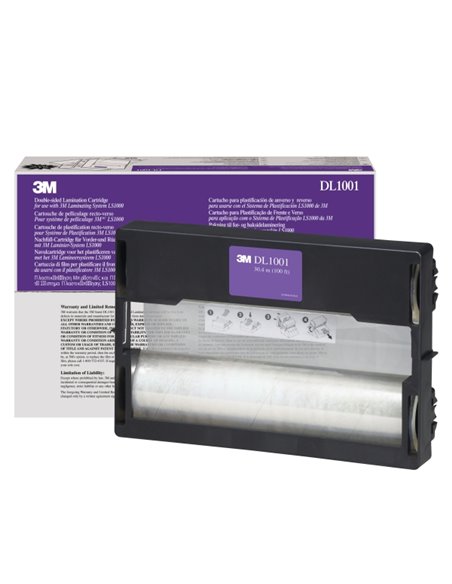 3M Cartucho de Repuesto de Plastificadora Double - Protection Eficaz - 30 Metros - Facile de Instalar - Couleur Noir