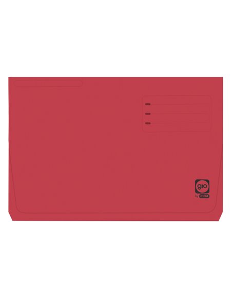 Gio By Elba Subcarpeta Avec Sac et Solapa Folio Rouge - Résistant Cartulina de 320gr - Sac et Solapa Pour Mayor Protection - Tai