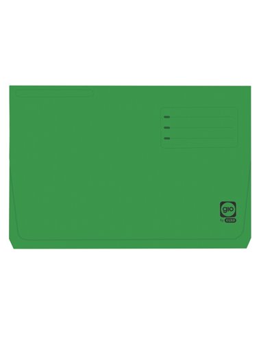 Gio By Elba Subcarpeta Avec Sac et Solapa Folio Vert - Résistant Cartulina de 320gr - Sac et Solapa Pour Mayor Protection - Tail