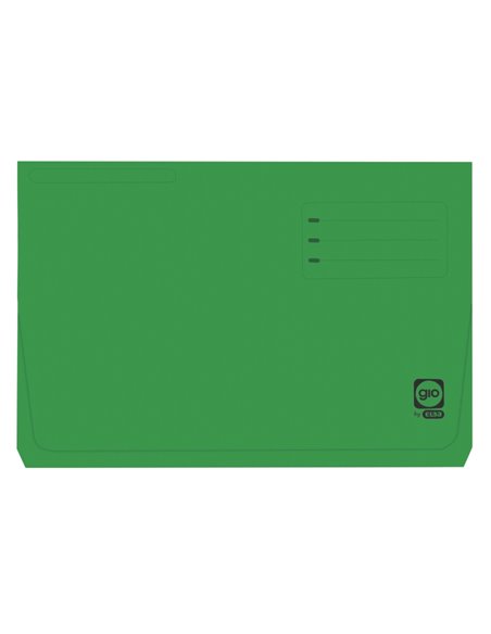 Gio By Elba Subcarpeta Avec Sac et Solapa Folio Vert - Résistant Cartulina de 320gr - Sac et Solapa Pour Mayor Protection - Tail