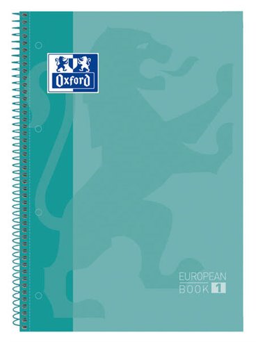 Oxford School Classic A4+ Europeanbook - Couvercle Extradura - 80 Feuilles - Couleur Ice Mint