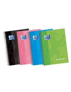 Oxford School Classic A4+ Europeanbook - Couvercle Extradura - 4 Multidisciplinas - Pautado et 5x5 - 100 Feuilles Assorti