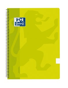 Oxford School Classic Cahier Spirale Couvercle de Plastico Folio - 80 Feuilles - 1 Linea Avec Margen - Idéal Pour Estudiantes - 