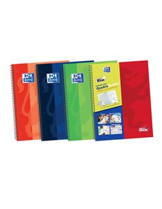 Oxford School Classic Write&Erase A4+ Europeanbook - Couvercle Extradura - 1 Linea 2M - 100 Feuilles - Couleurs assorties