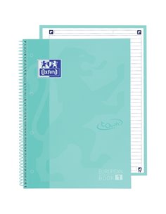 Oxford School Touch Europeanbook 1 Cahier A4+ 80 Feuilles Microperforadas 1 Linea - Couvercle Extradura - Couleur Ice Mint