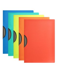 Oxford Clip Urban Dossier de Plastico Rigido Translucido A4 Avec Clip - Capacité Pour 30 Feuilles - Résistant et durable - Coule