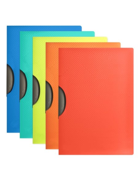 Oxford Clip Urban Dossier de Plastico Rigido Translucido A4 Avec Clip - Capacité Pour 30 Feuilles - Résistant et durable - Coule