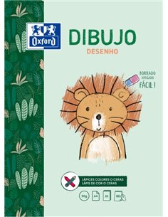 Oxford Dibujo Infantil/Ocio - Bloc Encolado A4 - Couverture souple/Contratapa Rigida - 20 Feuilles 90gr