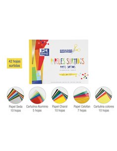Oxford Manualidades Bloc Encolado Papeles Assortis A4+ - Couverture souple - 42 Feuilles - Idéal Pour Proyectos Creativos